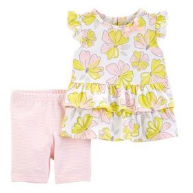 Carter's Child Of Mine Baby Girl Top & Shorts Outfit Set