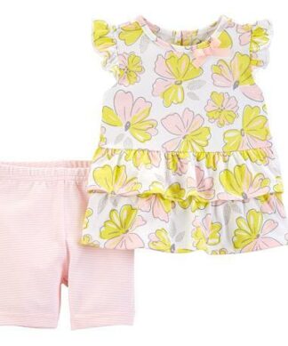 Carter's Child Of Mine Baby Girl Top & Shorts Outfit Set