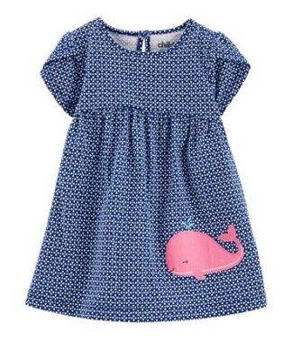 Carter's Child Of Mine Baby Girl Short Sleeve Dress & Diaper Cover