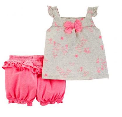 Carter's Child Of Mine Baby Girl Flutter Tank Top & Shorts Set