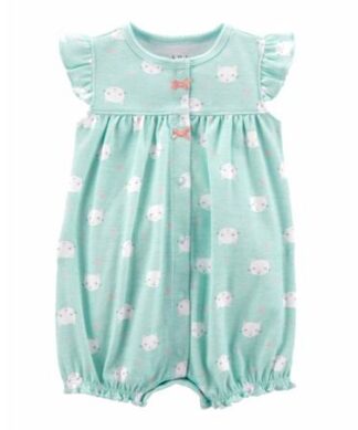 Carter's Child Of Mine Baby Girl  1Pc Kitty Snap Up Romper