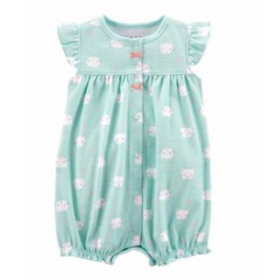 Carter's Child Of Mine Baby Girl  1Pc Kitty Snap Up Romper