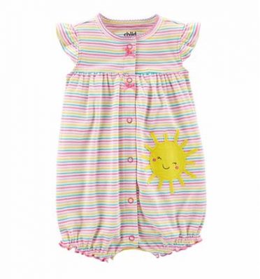 Carter's Child Of Mine Baby Girl  1Pc Sunlight Snap Up Romper