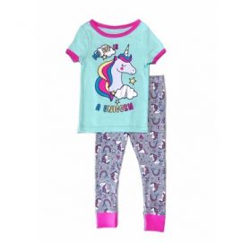 Wonder Nation Toddler Girl Fitted Cotton Sleeping Pyjamas Set - Unicorn