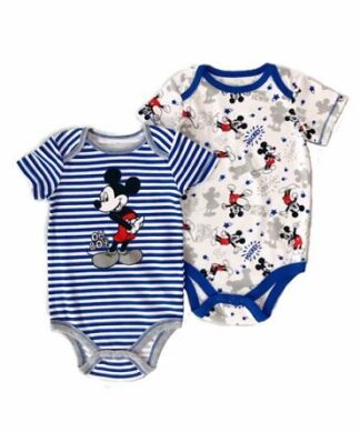 Disney Mickey Mouse Baby Boy Bodysuit -2 Pack Oh Boy!