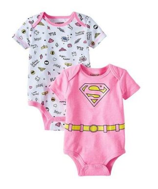 Marvel Superwoman Baby Girl Bodysuit -2 Pack