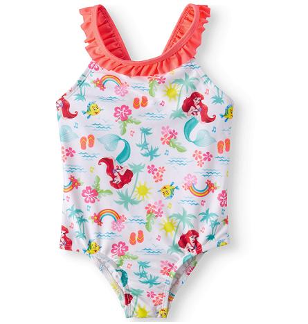 Princess Ariel Disney Little Mermaid Girls 1 Piece Swim Suit - Swimming ...