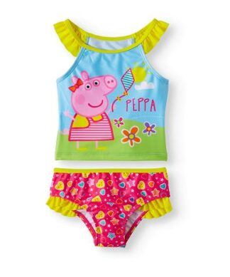 Toddler Girl Peppa Pig Swimsuit Tankini - Swimming