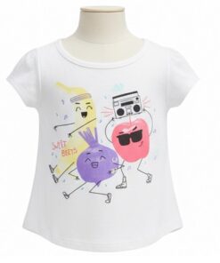 Falls Creek Baby Girl Short Sleeve T Shirt Top -Sweet Beets