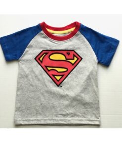 Marvel Superman Boy's Crested Graphic T Shirt With Super Hero Blue Cape