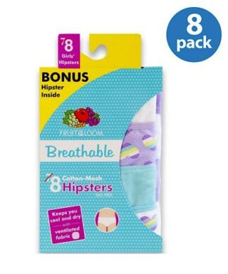 Fruit of the Loom Girls Breathable Panties - Pack Of 8