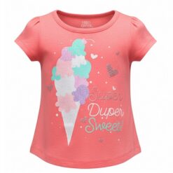 Falls Creek Baby Girl Short Sleeve T Shirt Top - Ice Cream