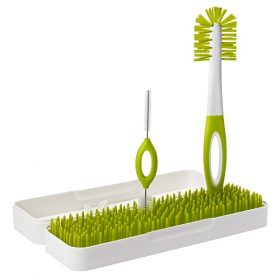 Boon Trip Compact Bottle Drying Rack Plus 2 Travel Bottle Brush