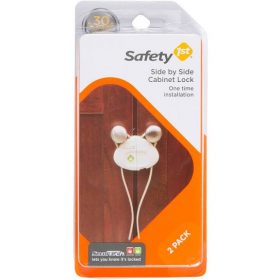 Safety1st Side By Side Secure Cabinet Cupboard Door Safety Lock - 2 Pack