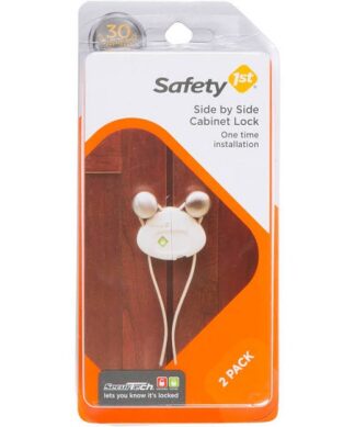Safety1st Side By Side Secure Cabinet Cupboard Door Safety Lock - 2 Pack
