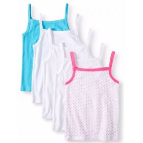 Wonder Nation Toddler Girls' Singlet Underwear Camisole Top -5 Pcs