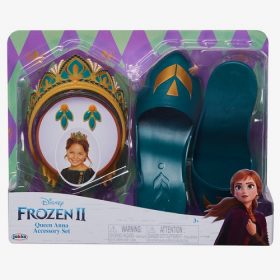 Disney Frozen 2 Queen Anna Tiara, Earrings & Shoe Dress Up Accessory Set
