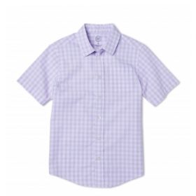Wonder Nation Boys' Short Sleeve Button Down Shirt- Purple