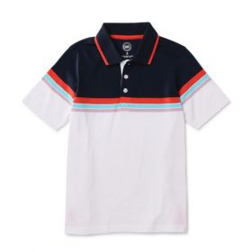 Wonder Nation Boys' Short Sleeve Small Striped Polo Shirt Top - OBP
