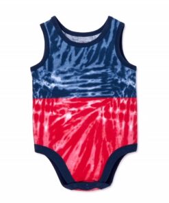 Americana Newborn Baby Boys' Tye Dye Tank Bodysuit