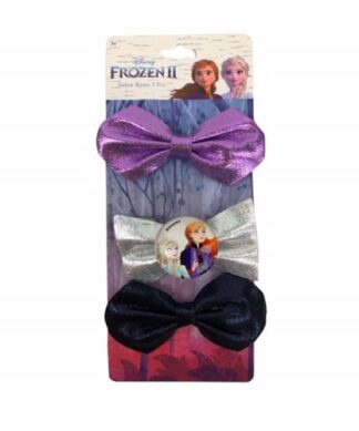 Disney Frozen 2 Anna Girls Glitter Hair Bow Clips - 3pcs