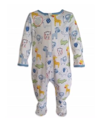 Wonder Nation Newborn Baby Boy Organic Cotton Sleep & Play Sleeper Pyjamas
