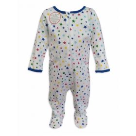Wonder Nation Baby Boy Organic Cotton Sleep & Play Sleeper Pyjamas -Stars