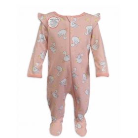 Wonder Nation Baby Girl Organic Cotton Sleep & Play Sleeper Pyjamas - Swan