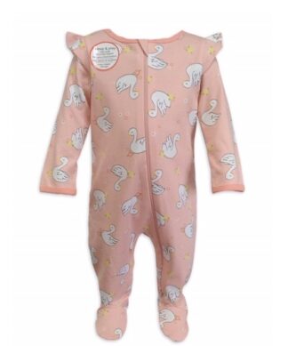 Wonder Nation Baby Girl Organic Cotton Sleep & Play Sleeper Pyjamas - Swan