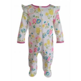 Wonder Nation Baby Girl Organic Cotton Sleep & Play Sleeper Pyjamas - Floral