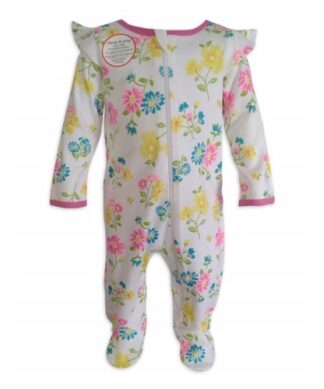Wonder Nation Baby Girl Organic Cotton Sleep & Play Sleeper Pyjamas - Floral