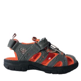 Falls Creek Boys Fisherman Sandals Shoe - Orange Grey
