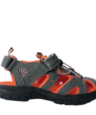 Falls Creek Boys Fisherman Sandals Shoe - Orange Grey