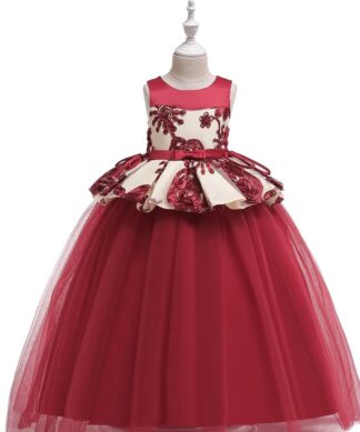 Girls Special Occasion Dress - Wine