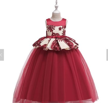 Girls Special Occasion Dress - Wine