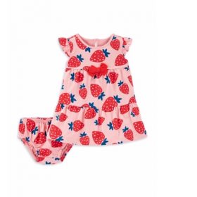 Carter's Child Of Mine Baby Girl Strawberry Dress With Diaper Cover Pant