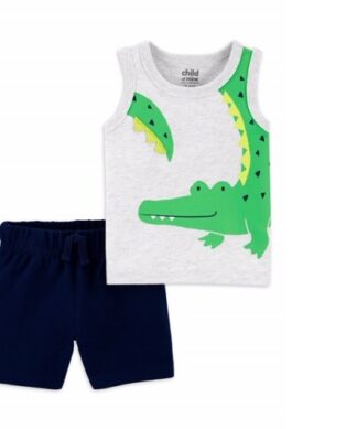 Carter's Child Of Mine Baby Boy Tank Top & Shorts Set 2 Pcs - Croc