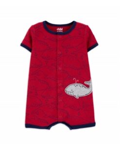 Carter's Child Of Mine Baby Boy Whale 1pc Romper
