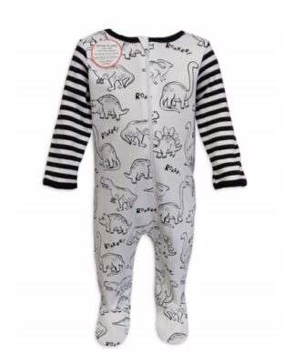 Wonder Nation Baby Boy Organic Cotton Sleep & Play Sleeper Pyjamas - Dino