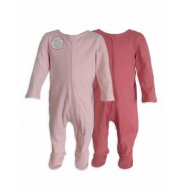 Wonder Nation Unisex Baby Plain Organic Cotton Sleep & Play Sleeper Pyjamas