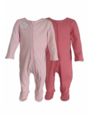 Wonder Nation Unisex Baby Plain Organic Cotton Sleep & Play Sleeper Pyjamas