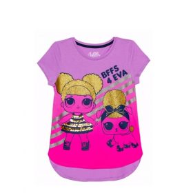 LoL Suprise Girls Short Sleeve Sequined BFF Tshirt Top