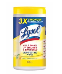 Lysol Disinfecting Wipes Lemon & Lime Blossom - 80 Wet Wipes