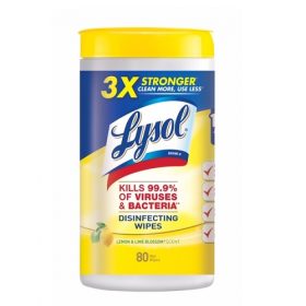 Lysol Disinfecting Wipes Lemon & Lime Blossom - 80 Wet Wipes