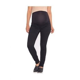 Great Expectation Women's Maternity Full Panel Denim Jeggings - Black