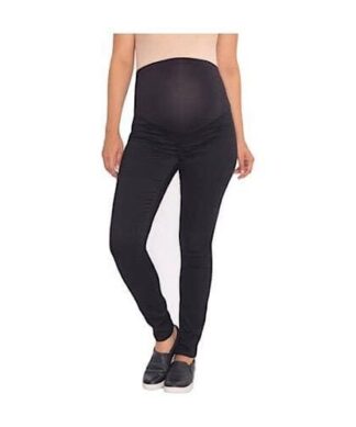 Great Expectation Women's Maternity Full Panel Denim Jeggings - Black