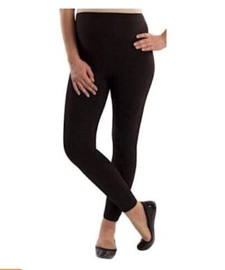 Great Expectation Women's Essential Leggings with Full Panel - Black