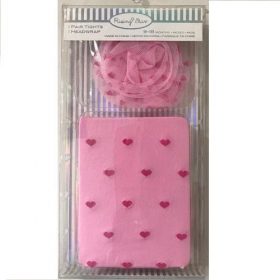 Rising Star Baby Girl Hair-Head Band And Tight Set -pink