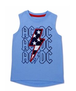 ACDC Superhero Toddler Boys Sleeveless Bristled Logo Tank Tshirt Top