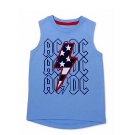 ACDC Superhero Toddler Boys Sleeveless Bristled Logo Tank Tshirt Top